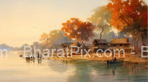 Bharat landscape water colour