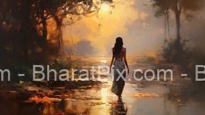 Bharat Water color India AI Image