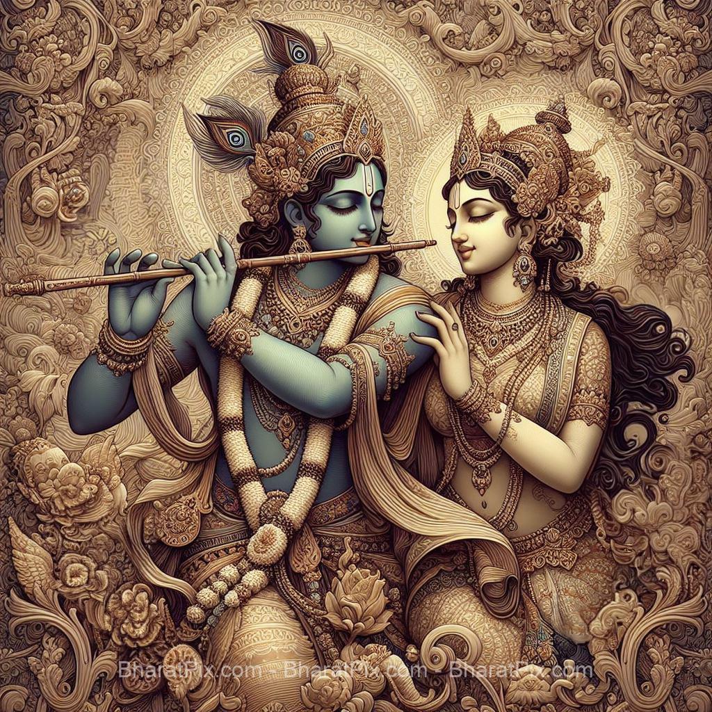 Radha Krishna Free AI Image