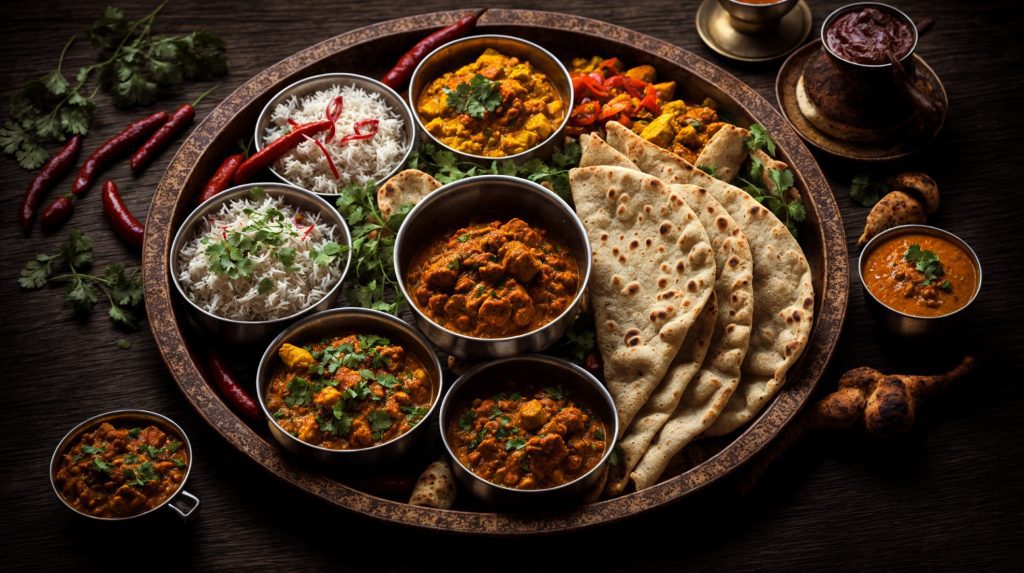 AI generated Indian food thali