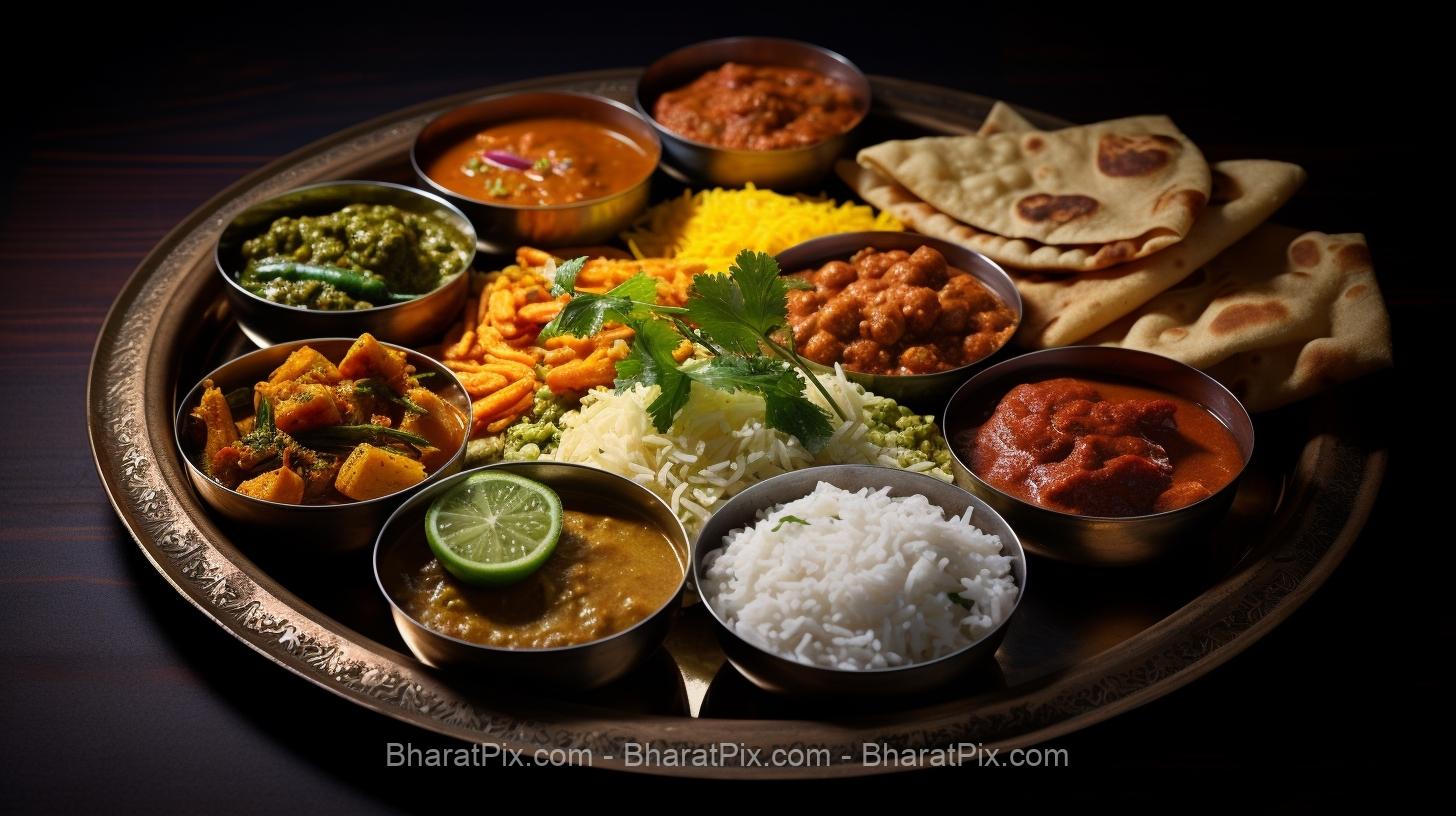 AI generated indian food thali