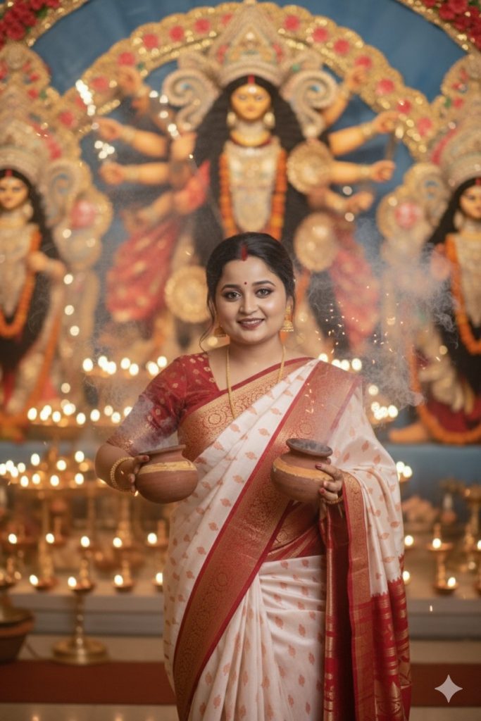 Trending Gemini Viral Durgapuja Promtps for Girls